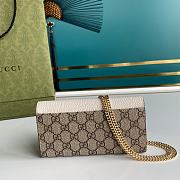 Gucci GG Marmont Chain Wallet White 546585 Size 19 x 10 x 3.5 cm - 5