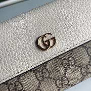 Gucci GG Marmont Chain Wallet White 546585 Size 19 x 10 x 3.5 cm - 2