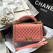 Chanel Top Handle Pink Peach 25cm - 1