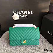 Chanel Classic Tote Apple Green 25cm - 1