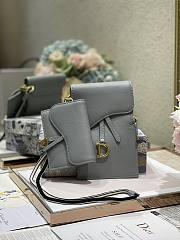 Dior Saddle Multifunction Pouch Grey Size 18.5 x 12 x 7.5 cm - 4