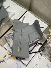 Dior Saddle Multifunction Pouch Grey Size 18.5 x 12 x 7.5 cm - 3