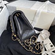 Chanel Lambskin Mini Flap Bag Gold-Tone Metal Black Size 20cm - 2