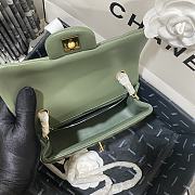 Chanel Lambskin Mini Flap Bag Gold-Tone Metal Light Green Size 20cm - 2