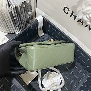 Chanel Lambskin Mini Flap Bag Gold-Tone Metal Light Green Size 20cm - 3