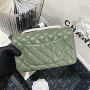 Chanel Lambskin Mini Flap Bag Gold-Tone Metal Light Green Size 20cm - 4