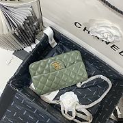 Chanel Lambskin Mini Flap Bag Gold-Tone Metal Light Green Size 20cm - 6