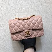 Chanel Lambskin Mini Flap Bag Gold-Tone Metal Light Pink Size 20cm - 1