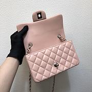 Chanel Lambskin Mini Flap Bag Silver-Tone Metal Light Pink Size 20cm - 4