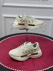 Gucci Rhyton leather Gucci Logo sneaker White 528892  - 4