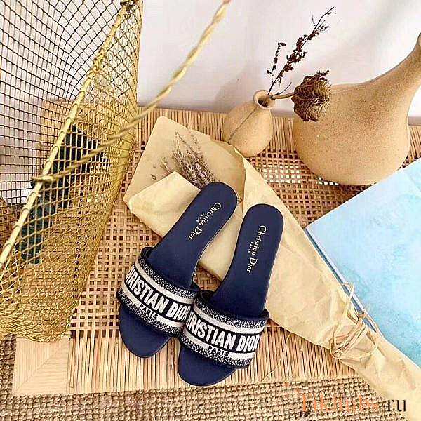 Christian Dior Slipper Navy Blue - 1