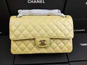 Chanel Mini Flap Bag Gold-tone Metal Caviar Leather Yellow Size 25cm - 1