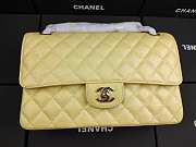 Chanel Mini Flap Bag Gold-tone Metal Caviar Leather Yellow Size 25cm - 2