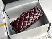 Chanel CF Big Mini Patent Leather Small Bag Red Wine (Sliver lock) 1116 Size 20 - 5