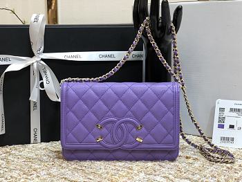 Chanel WOC 84448 Purple Size 19.5 × 3.5 × 12 cm