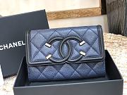 Chanel CC Small Wallet Dark Blue 84447 Size 15 cm - 3