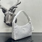 Prada Satin mini-bag with artificial crystals White Size 22 x 12 x 6 cm - 5