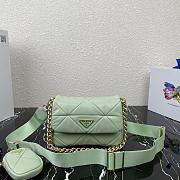 Prada Three-In-One Female Bag Green 1BD292 Size 21 x 16 x 7 cm - 1