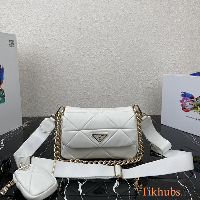 Prada Three-In-One Female Bag White 1BD292 Size 21 x 16 x 7 cm - 1