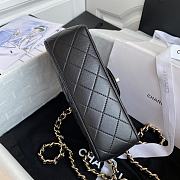 Chanel Flap Bag Lambskin Black AS2326 Size 20 x 12 x 6 cm - 3