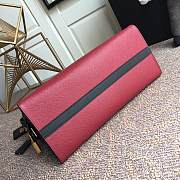 Prada Calf Leather Red Black Handbag IBA046 Size 30 x 22 cm - 5