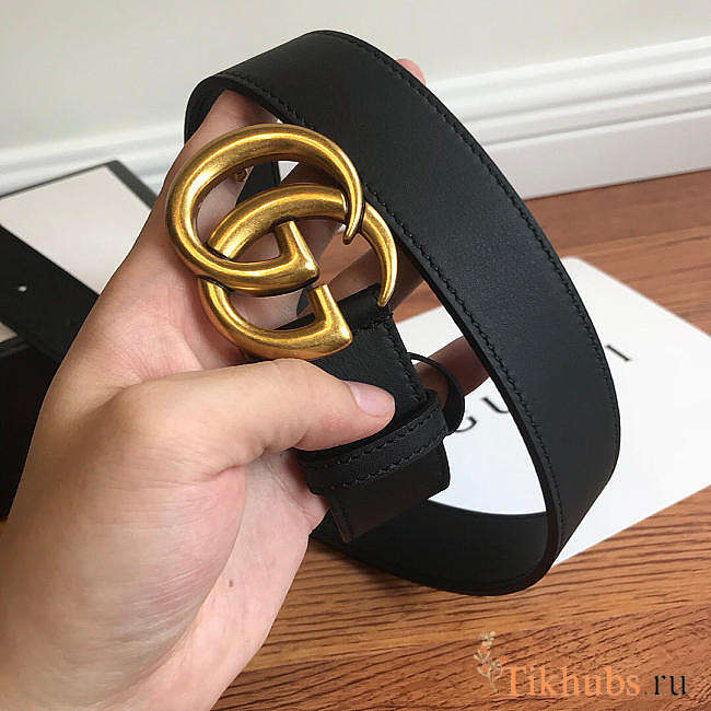 Gucci GC Logo Belt Gold Buckle - 1