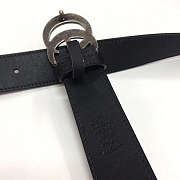 Gucci GC Logo Belt Silver Buckle - 3