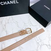 Chanel Calfskin And Golden Metal Belt Nude - 2