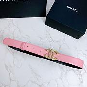 Chanel Belt Gold CC Buckle Pink 3 cm - 5