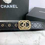 Chanel Belt Gold CC Buckle White 3 cm 02 - 2