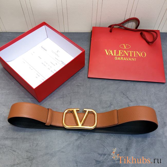 Valentino Belt Vlogo Brown Size 4 cm - 1