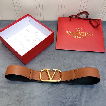 Valentino Belt Vlogo Brown Size 4 cm