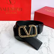 Valentino Belt Gold Vlogo Black Size 4 cm 01 - 6