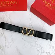 Valentino Belt Gold Vlogo Black Size 4 cm 01 - 3