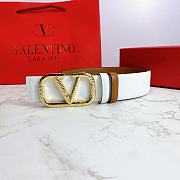 Valentino Belt Gold Vlogo White Size 4 cm - 6