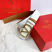 Valentino Belt Gold Vlogo White Size 4 cm - 3