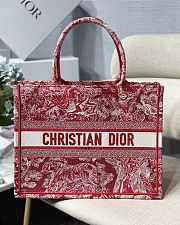 Dior Book Tote Bag Large Animal world Red Size 41.5 x 38 x 18cm - 1