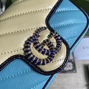 Gucci GG Marmont Blue 574969 Size 16.5 x 10.2 x 5.1 cm - 5