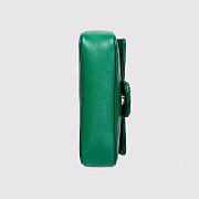 GG Marmont Super Mini Bag Green Apricot 574969 Size: 16.5 x 10.2 x 5.1 cm - 4