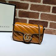 Gucci GG Marmont Dark Yellow 574969 Size 16.5 x 10.2 x 5.1 cm - 1