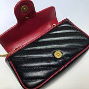 Gucci GG Marmont Dark Black/Red 574969 Size 16.5 x 10.2 x 5.1 cm - 6