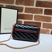 Gucci GG Marmont Dark Black/Red 574969 Size 16.5 x 10.2 x 5.1 cm - 4