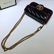 Gucci GG Marmont Dark Black/Red 574969 Size 16.5 x 10.2 x 5.1 cm - 3