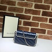 Gucci GG Marmont Dark Dark Blue/White 574969 Size 16.5 x 10.2 x 5.1 cm - 4