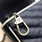 Gucci GG Marmont Dark Dark Blue/White 574969 Size 16.5 x 10.2 x 5.1 cm - 2