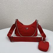 Prada Nylon Hobo Polka-Dot Bag 1BH204 Red Size 22 x 12 x 6 cm - 1