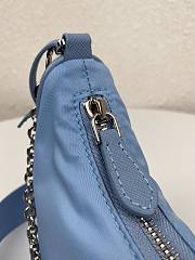 Prada Nylon Hobo Polka-Dot Bag 1BH204 Blue Size 22 x 12 x 6 cm - 3