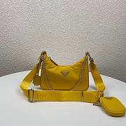 Prada Nylon Hobo Polka-Dot Bag 1BH204 Yellow Size 22 x 12 x 6 cm - 1