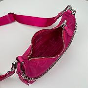 Prada Nylon Hobo Polka-Dot Bag 1BH204 Rose Red Size 22 x 12 x 6 cm - 2