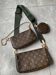 LV Three-Piece Slant Bag Full Green Strap  M44823 - 2